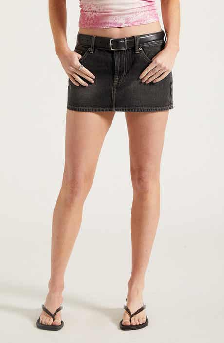 Piper Low Rise Denim Miniskirt