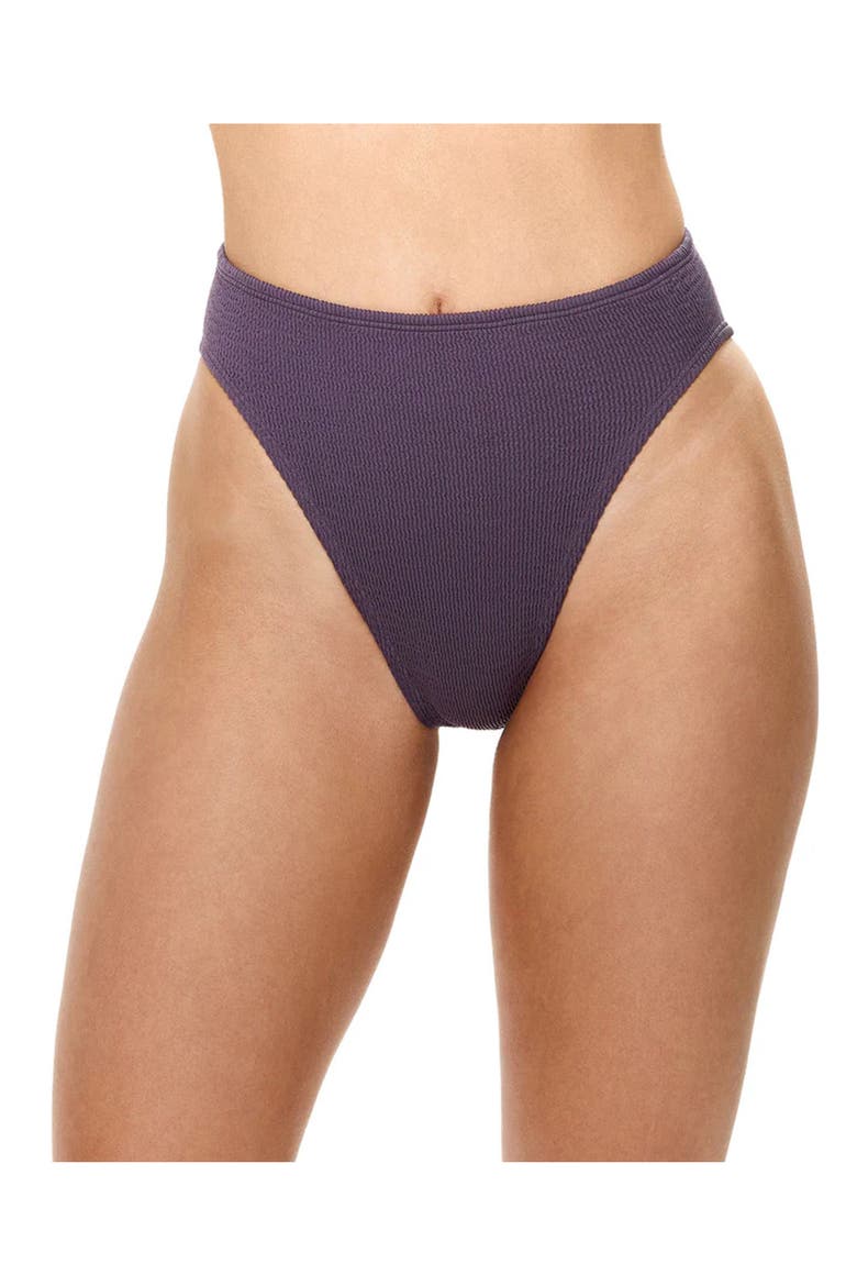 Tubular High Waist Bikini Bottom, Main, color, Aubergine
