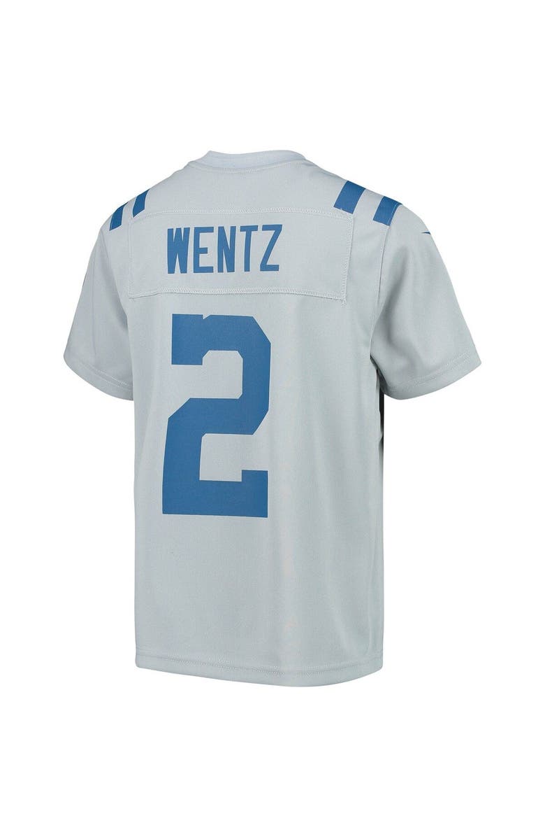 Nike Youth Nike Carson Wentz Gray Indianapolis Colts Inverted Team Game Jersey, Alternate, color, 