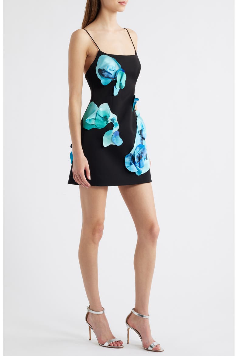 Parrfold Floral Sleeveless Minidress, Alternate, color, IRIS INTENSITY