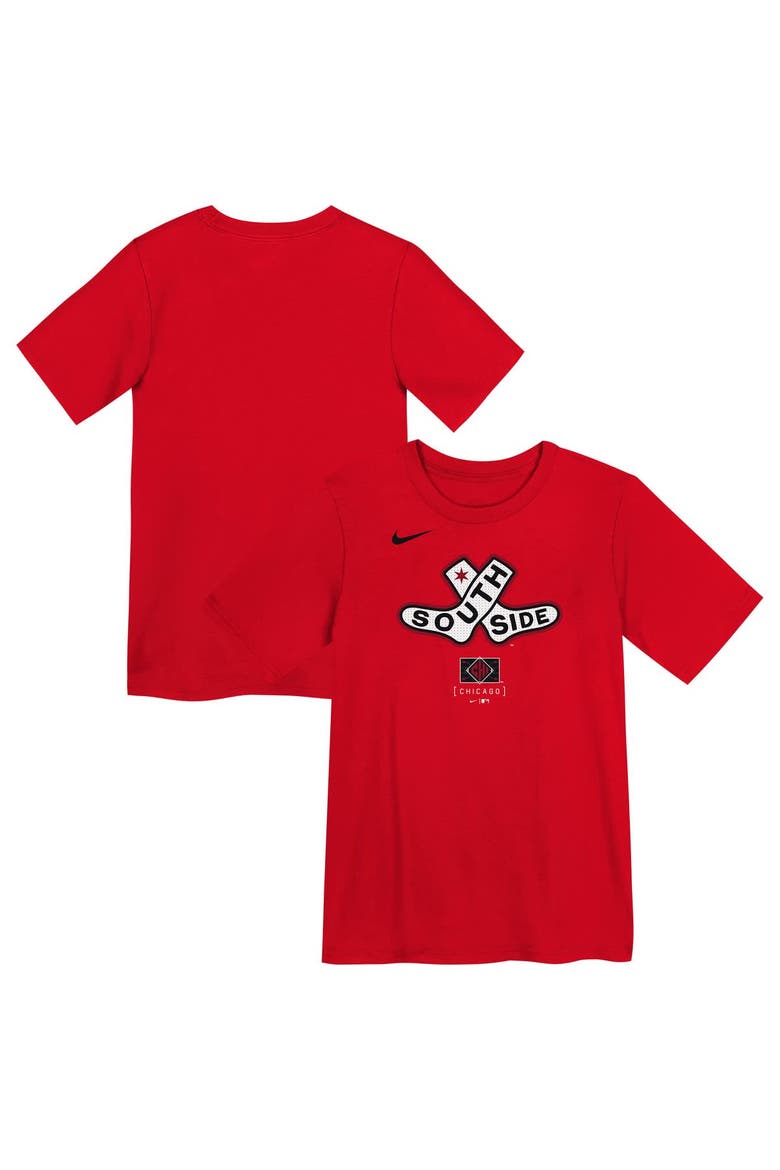 Preschool Nike  Red Chicago White Sox 2025 City Connect Logo T-Shirt, Main, color, Red