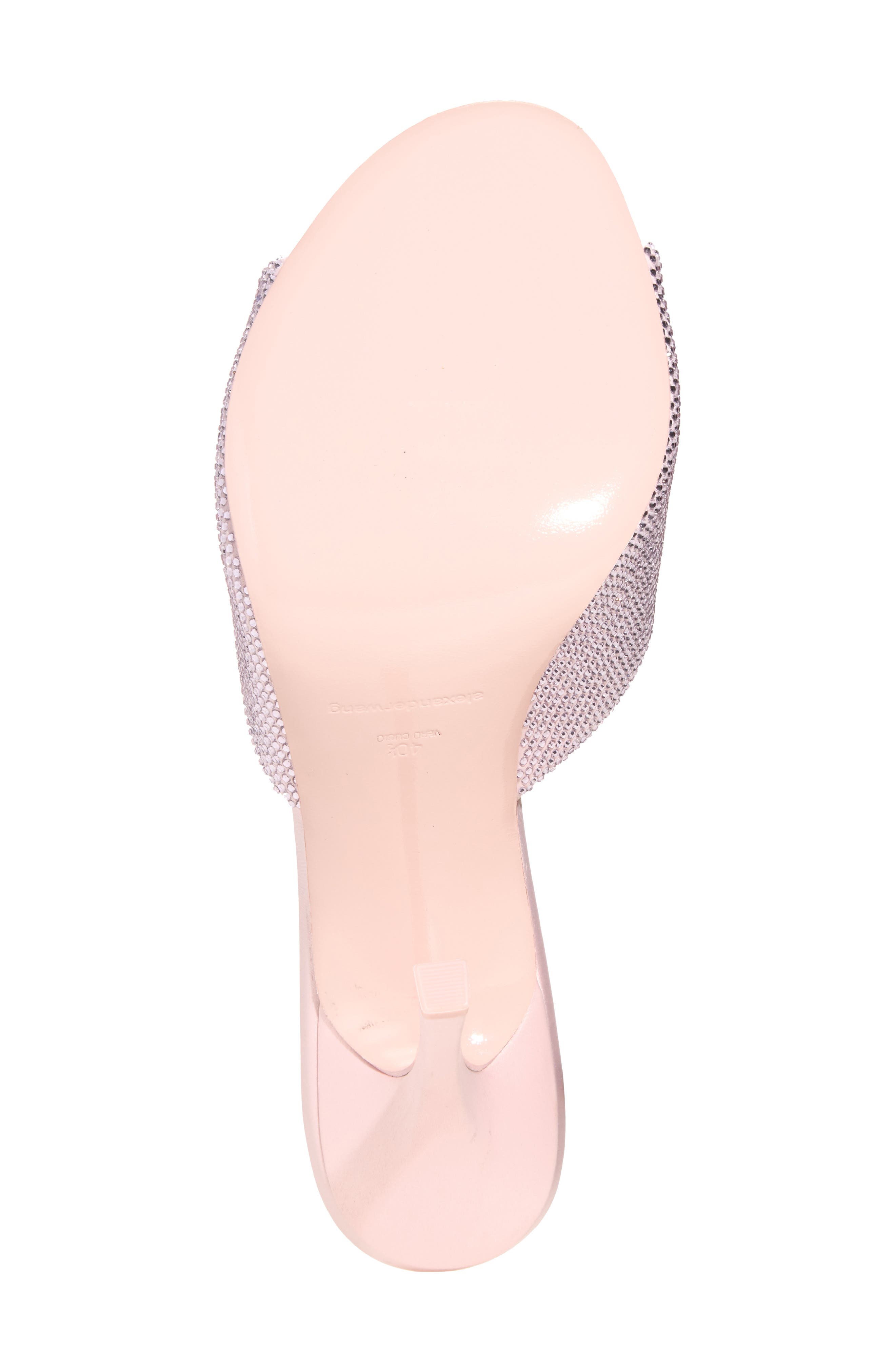 Cher Crystal Logo Sandal, Alternate, color, LIGHT PINK