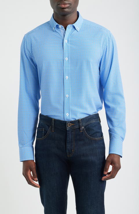 XC+™ Performance Game Day Gingham Button-Up Shirt
