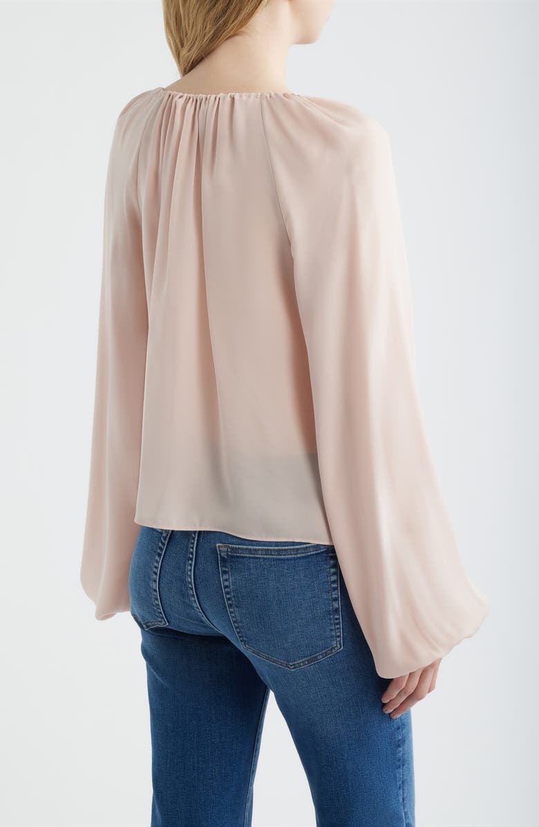 FRAME The Balloon Silk Top, Alternate, color, Taffy