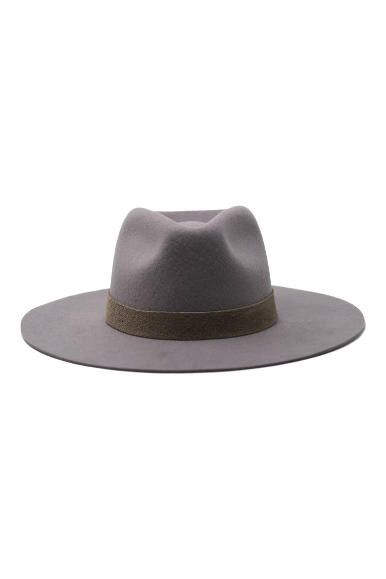 River High Crown Wool Fedora, Alternate, color, GREY