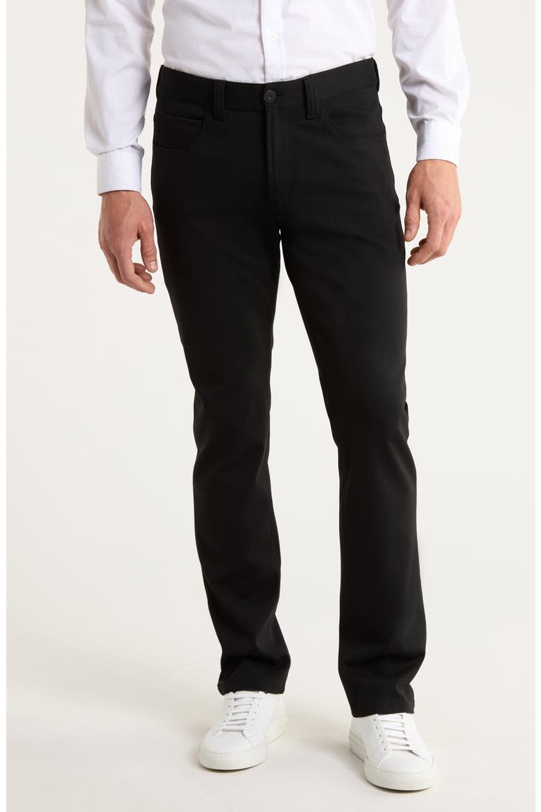 Flat Front Pants, Main, color, SOLID BLACK
