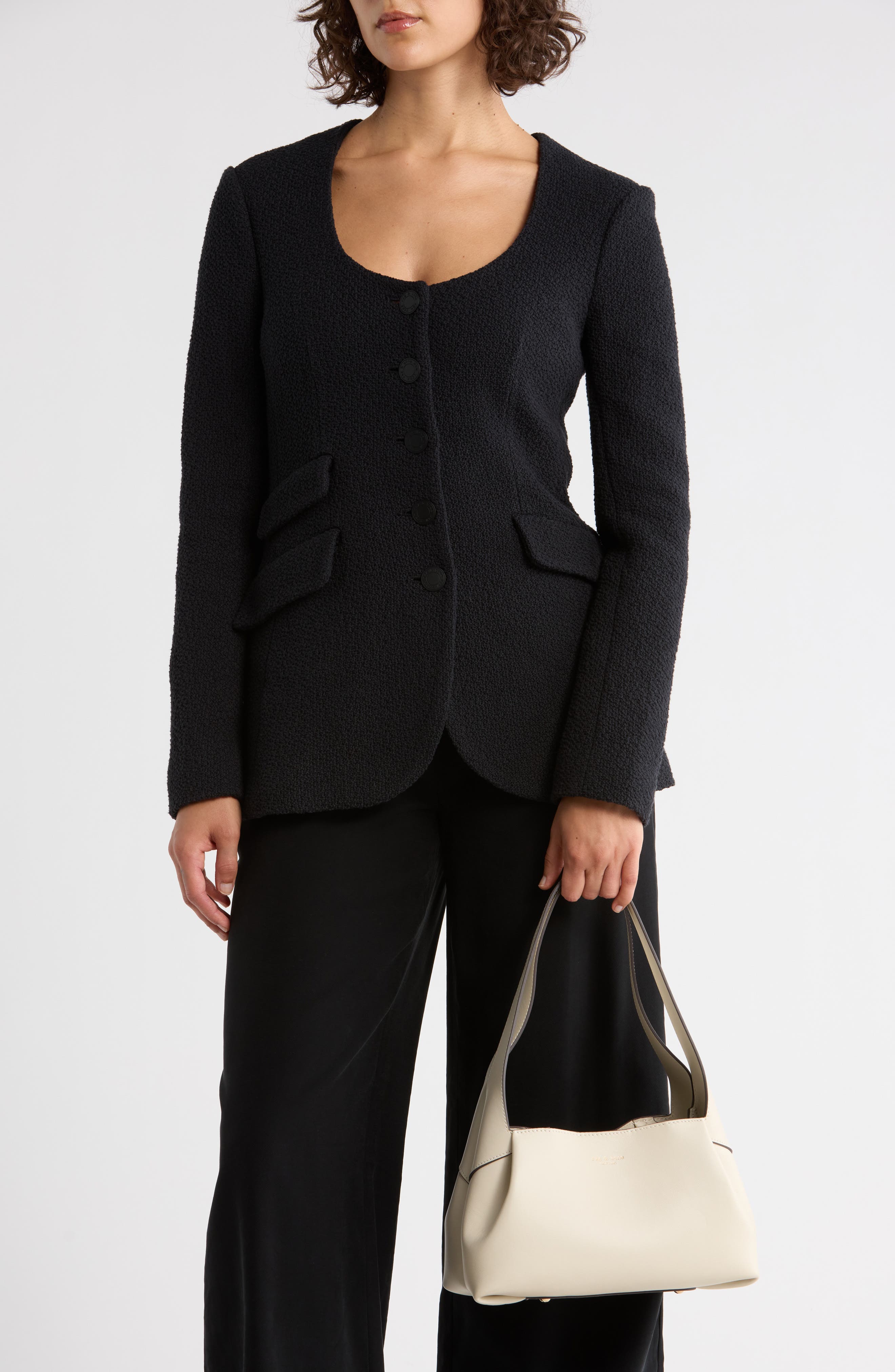 rag & bone Slade Leather Shoulder Bag, Alternate, color, Antique White