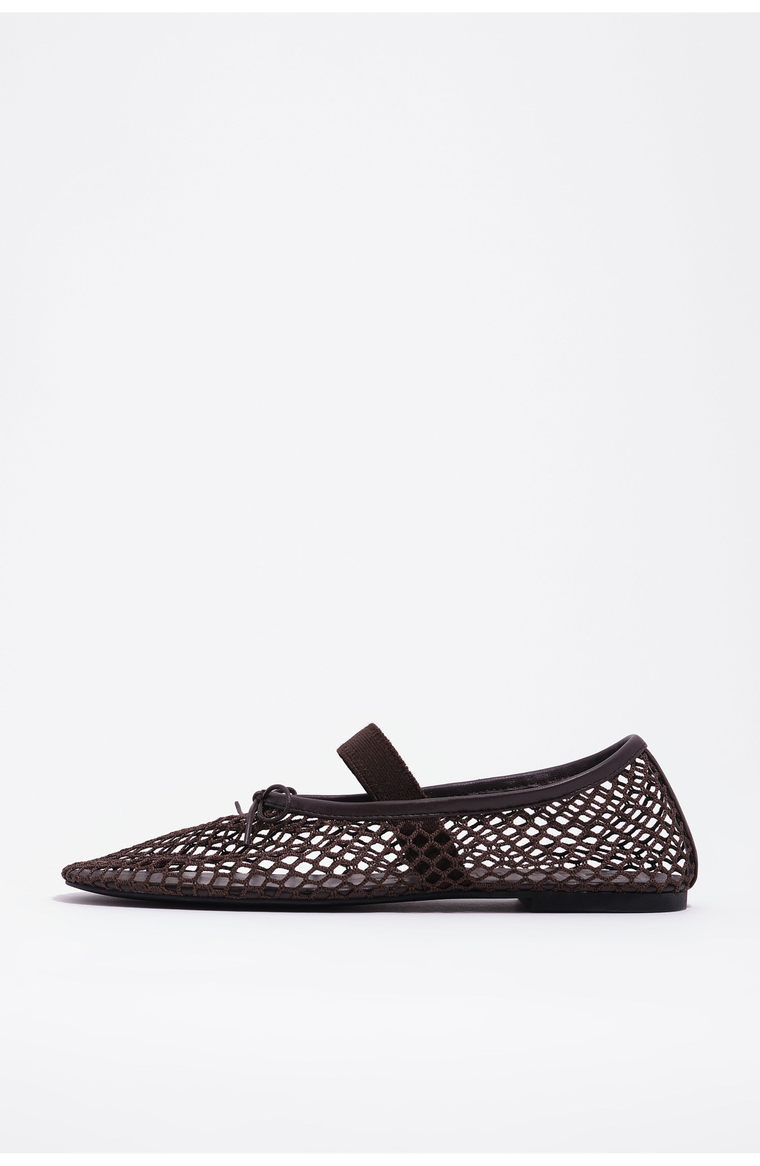 Bimba y Lola Mesh Ballerina, Main, color, Dark Brown