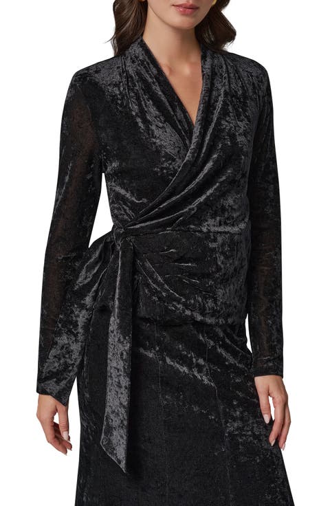 Velvet Wrap Top