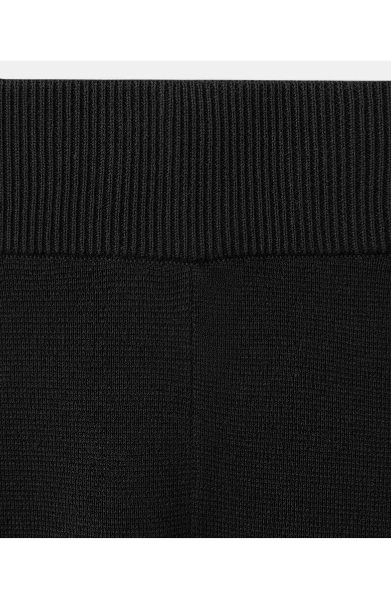 MANGO Cotton Knit Capri Pants, Alternate, color, Black