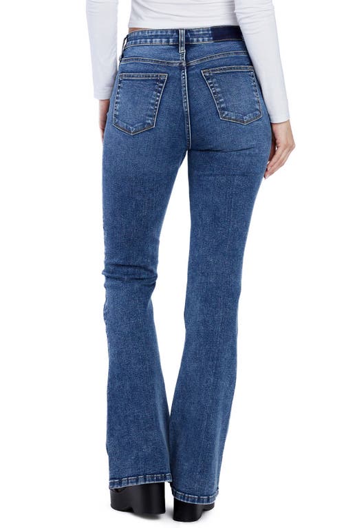 Hint Of Blu Happy High Waist Flare Jeans In Eternal Blue