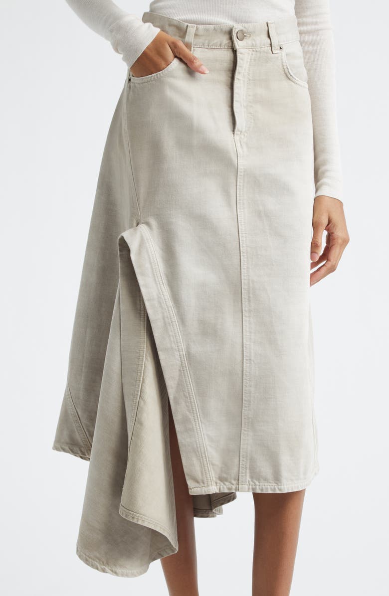 Haikure Ann Bull 44 Jean Skirt, Alternate, color, Doeskin