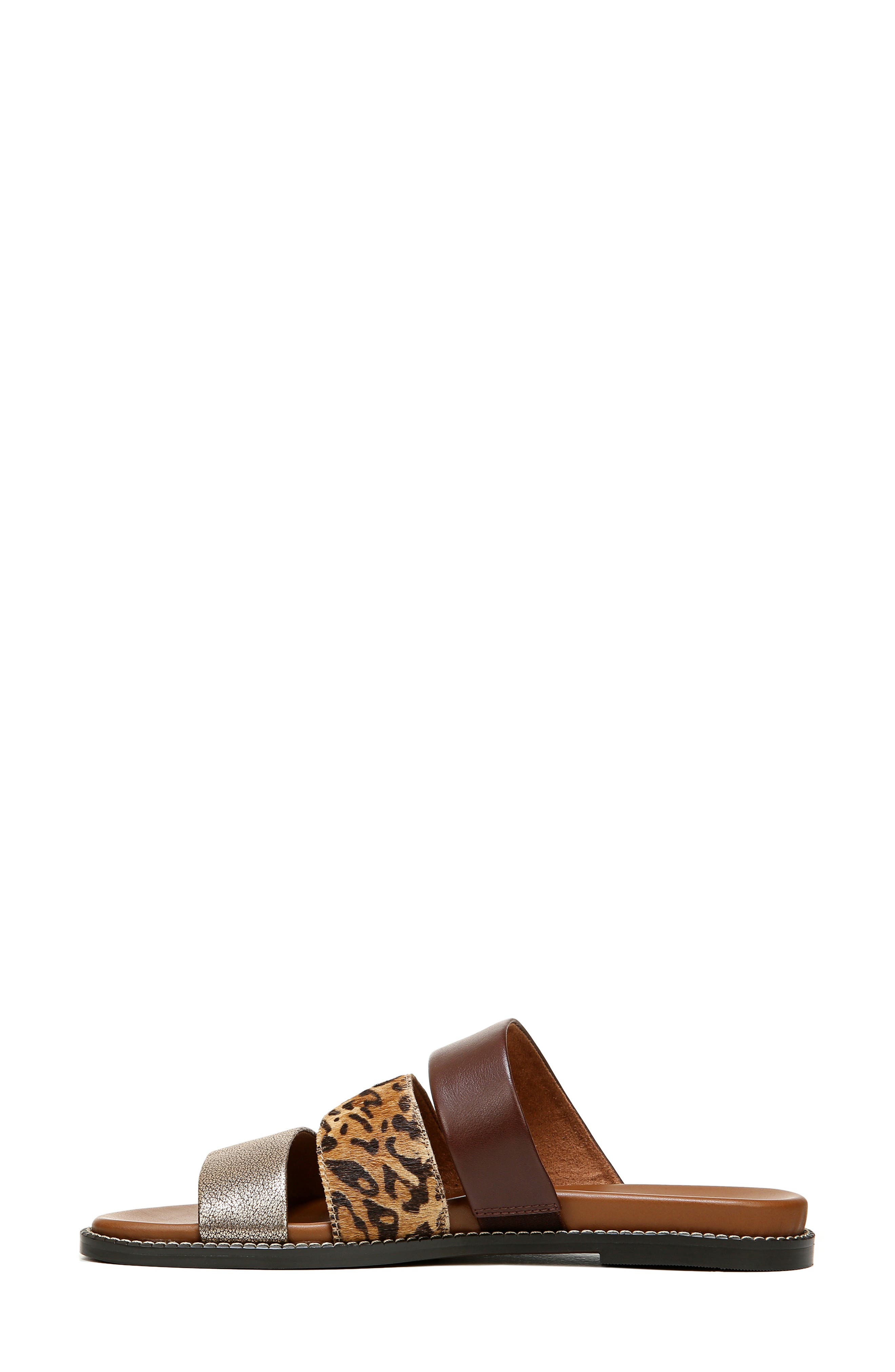 Kellie Slide Sandal, Alternate, color, BROWN LEOPARD LEATHER