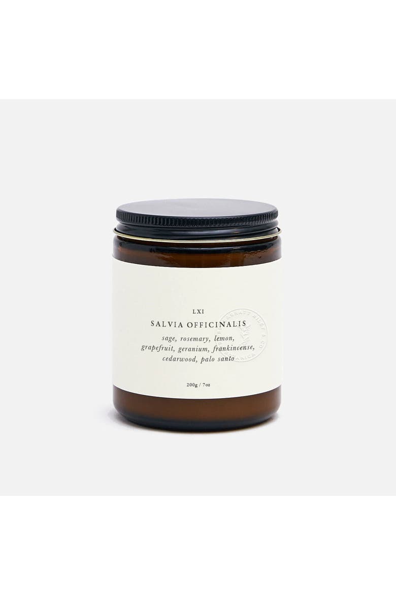Salvia Officinalis Botanical Candle, Main, color, No Color