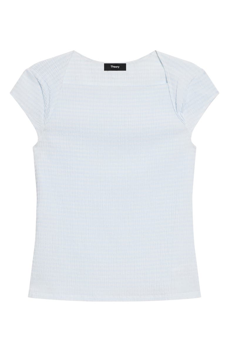 Theory Gingham Crinkle Cap Sleeve Top, Alternate, color, Mist Multi