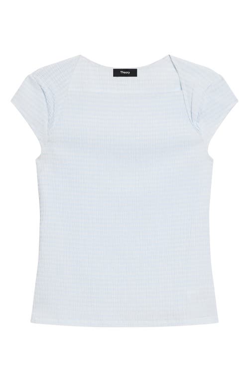 Theory Draped Cap Sleeve Crinkle Top