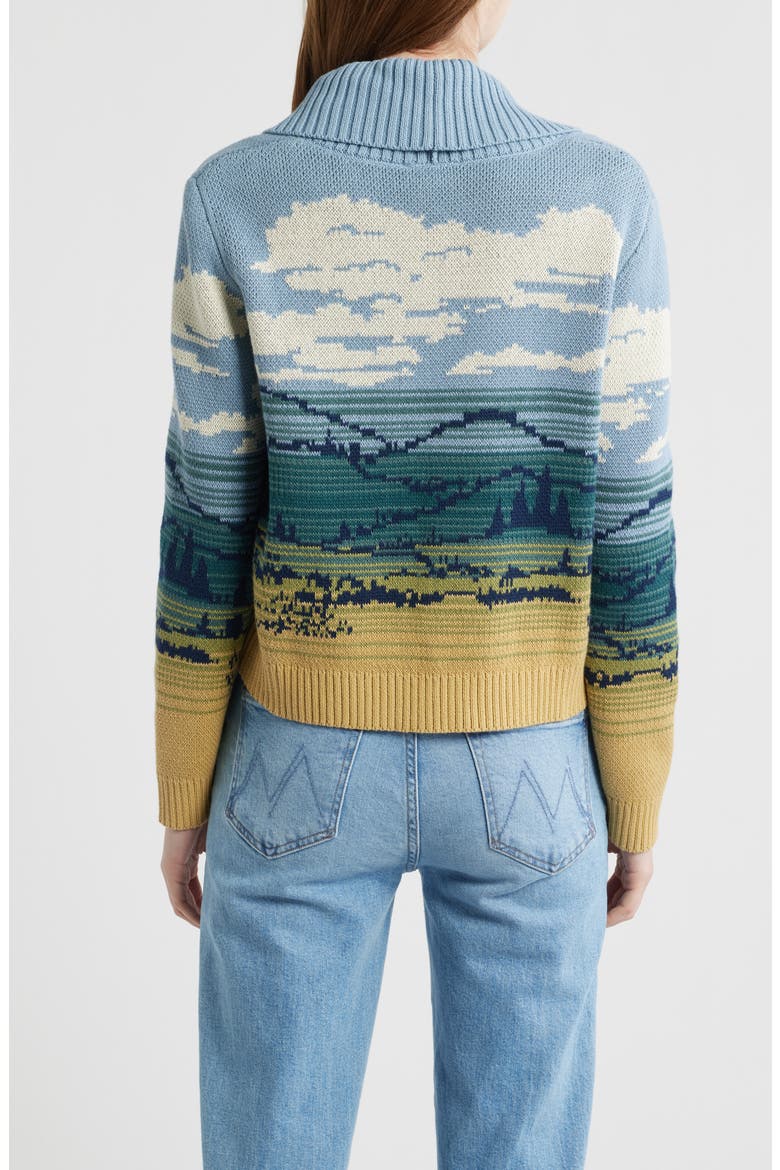 Big Sky Cardigan, Alternate, color, BLUE/ YELLOW MULTI