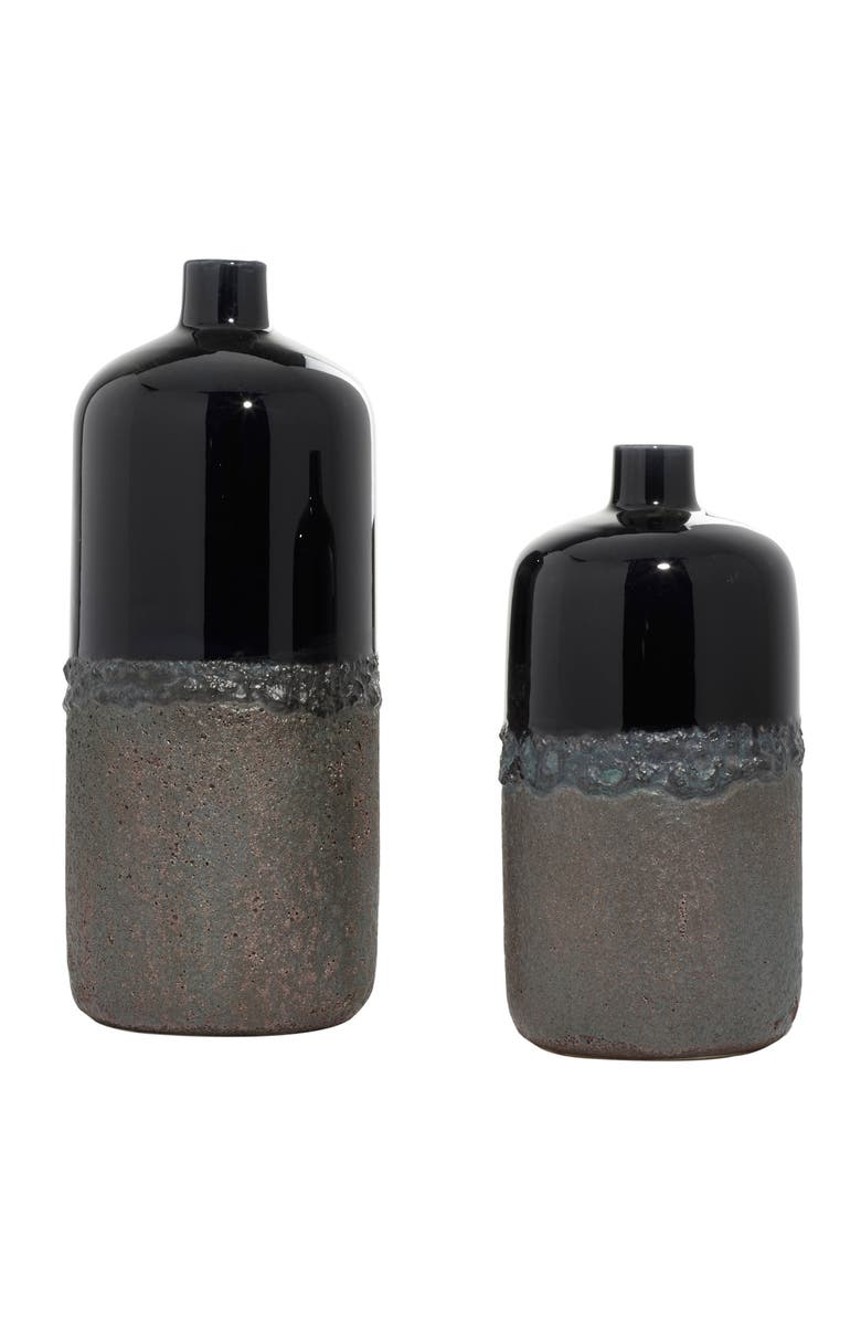Novogratz Black 2-Piece Ceramic Vase Set, Alternate, color, 