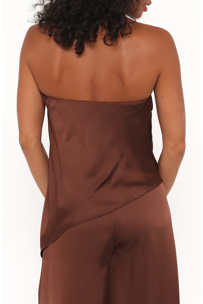 Charmer Asymmetric Strapless Top, Alternate, color, DARK BROWN