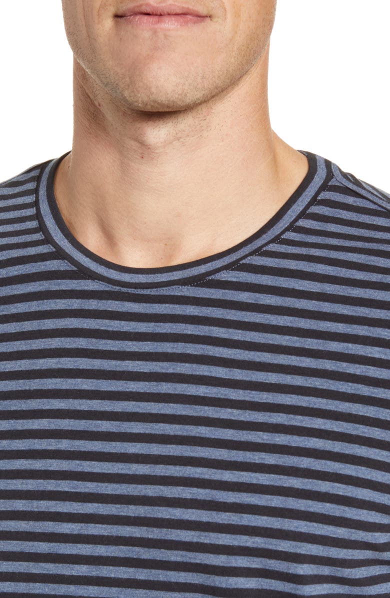 Daniel Buchler Stripe Stretchy Cotton & Modal Long Sleeve Crewneck T-Shirt, Alternate, color, 