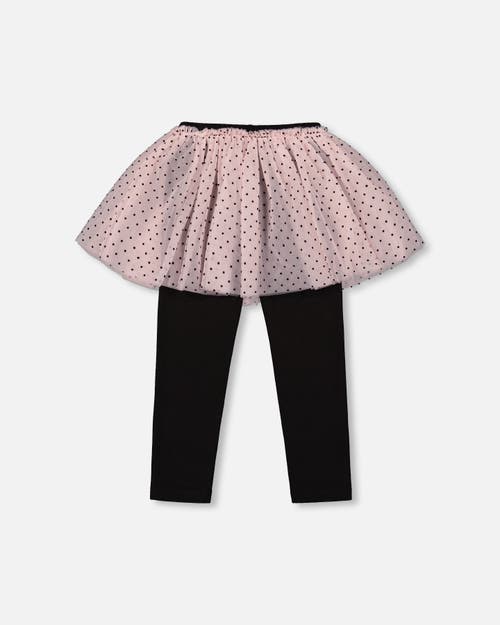 Deux Par Deux Leggings With Tulle Skirt In Multi