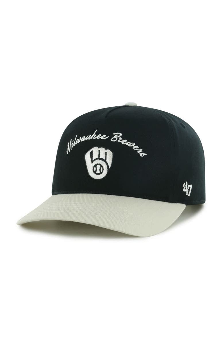 '47 Men's '47 Black Milwaukee Brewers Stable Hitch Adjustable Hat, Main, color, 