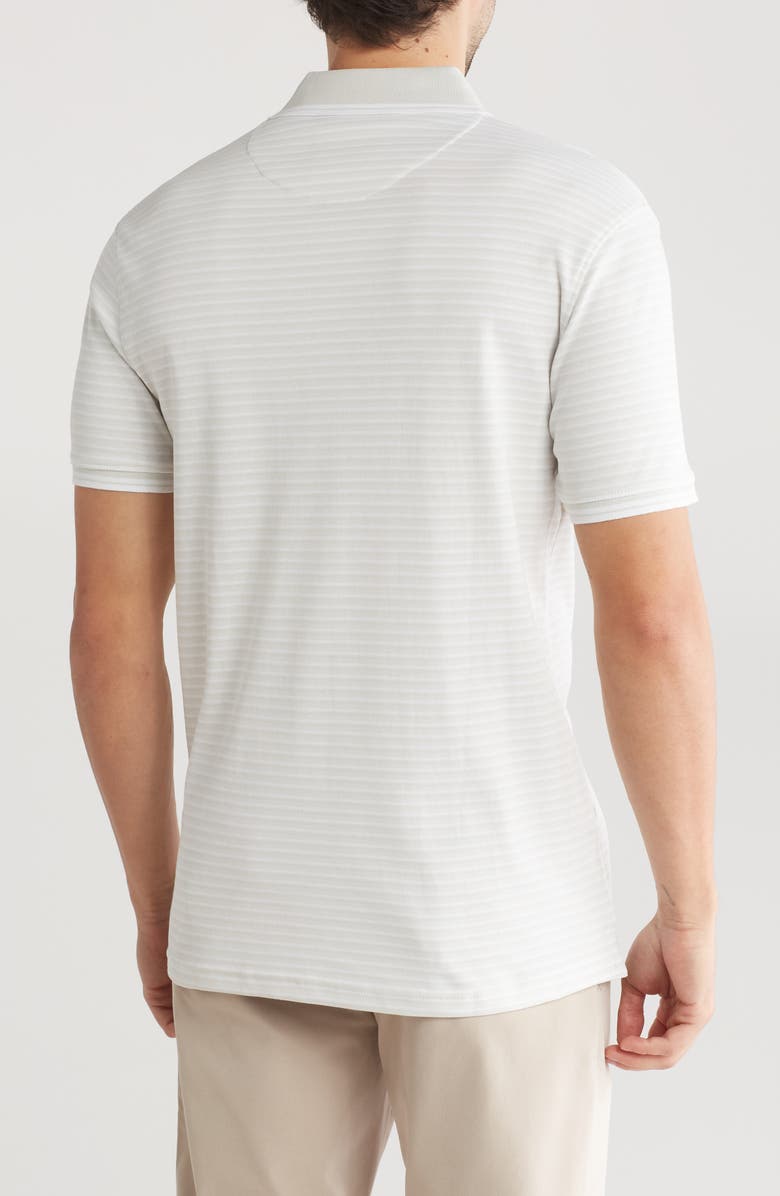 DENIM AND FLOWER Stripe Cotton Blend Polo Shirt, Alternate, color, 