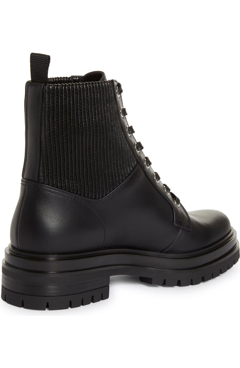 Gianvito Rossi Lug Sole Lace-Up Chelsea Boot, Alternate, color,