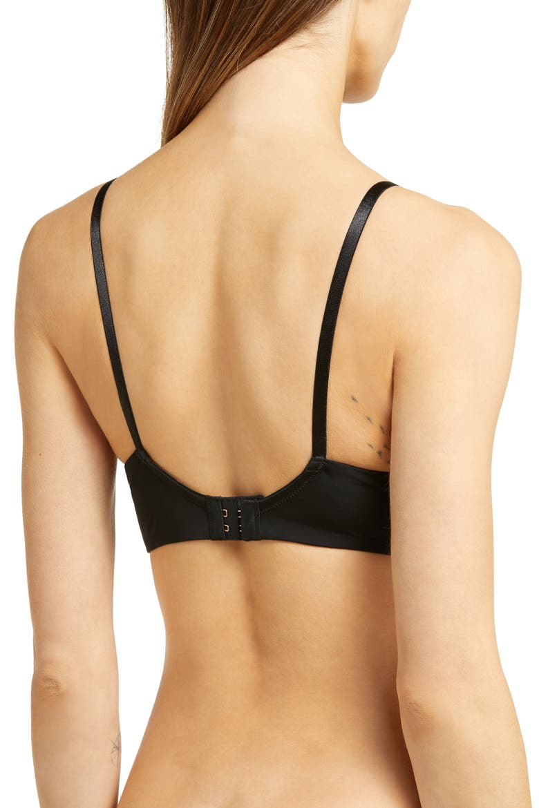 Entice Lace Push-Up Bra, Alternate, color, BLACK/ NYLON