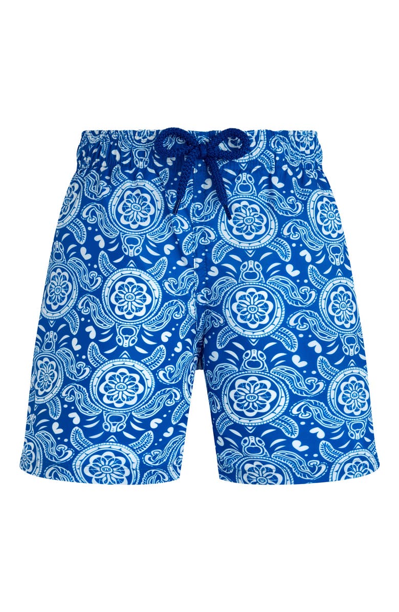 Vilebrequin Kids' Turtles Light Fabric Swim Shorts, Main, color, Palace