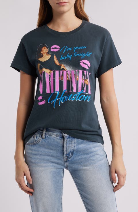 Whitney Houston Tonight Cotton Graphic T-Shirt
