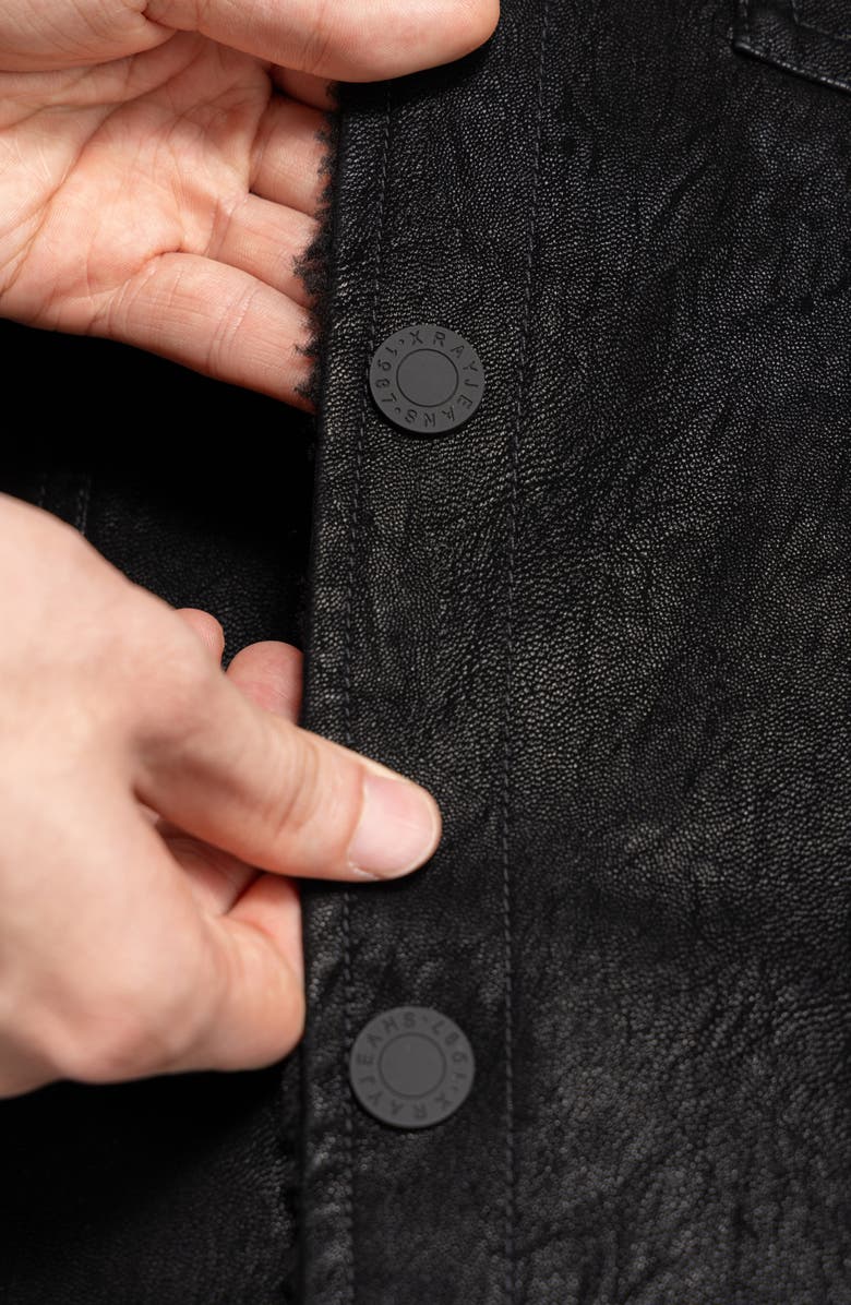 XRAY Kids' Fleece Lined Faux Leather Trucker Jacket, Alternate, color, Black