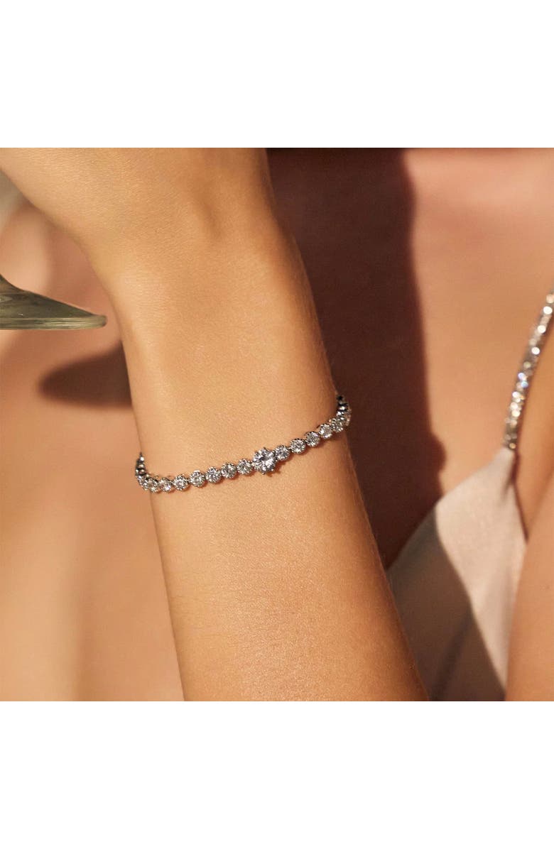 Bearfruit Jewelry Celeste Tennis Necklace, Bracelet & Earring Set Dainty Jewelry, Alternate, color, Silver