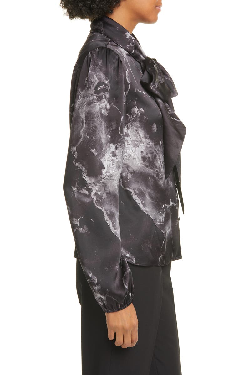 CAMI NYC The Ellery Tie Neck Silk Charmeuse Blouse, Alternate, color,