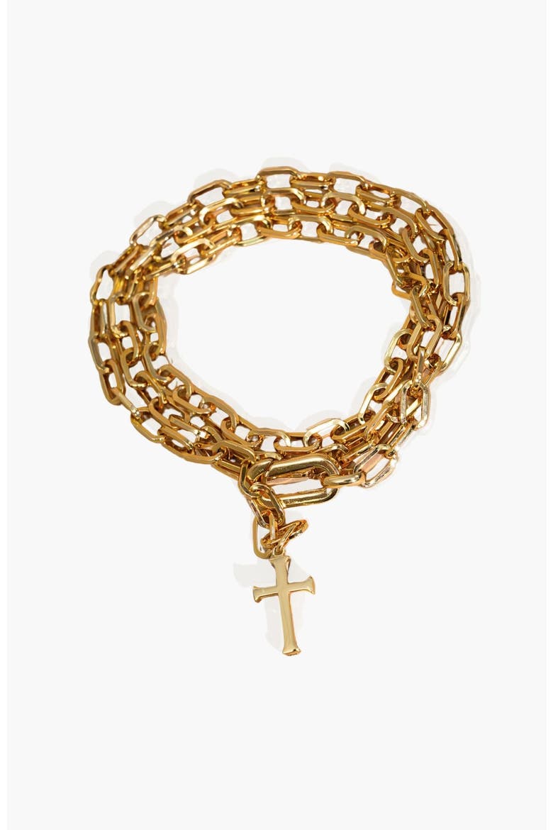 Chain Breaker Convertible Wrap Necklace / Bracelet, Alternate, color, 18k Gold Plated