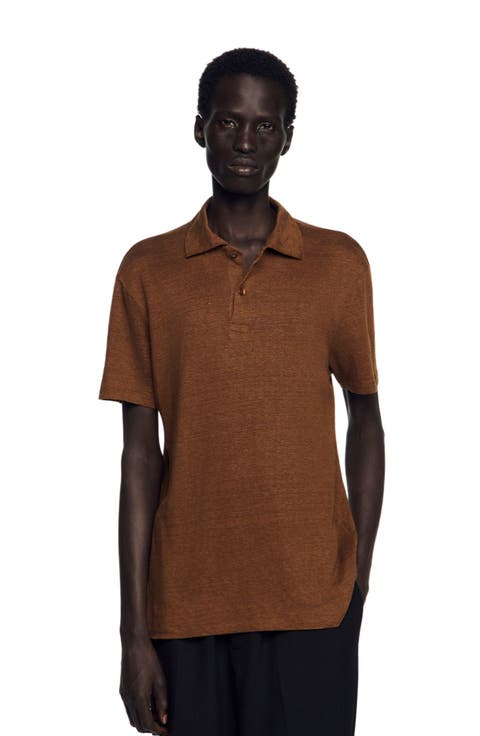 Linen polo shirt
