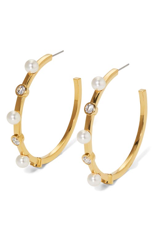 Nadri Large Farrah Faux Pearl Earrings In Gold