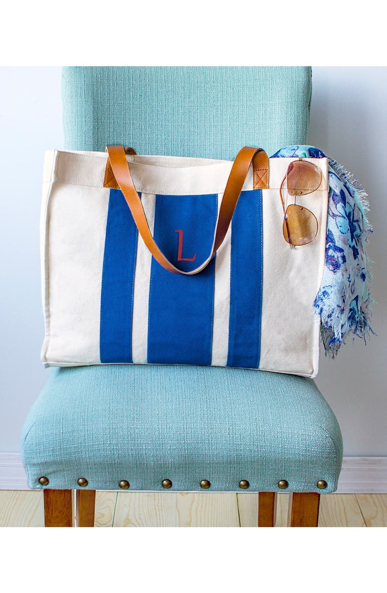 Cathy's Concepts Monogram Canvas Tote, Alternate, color,