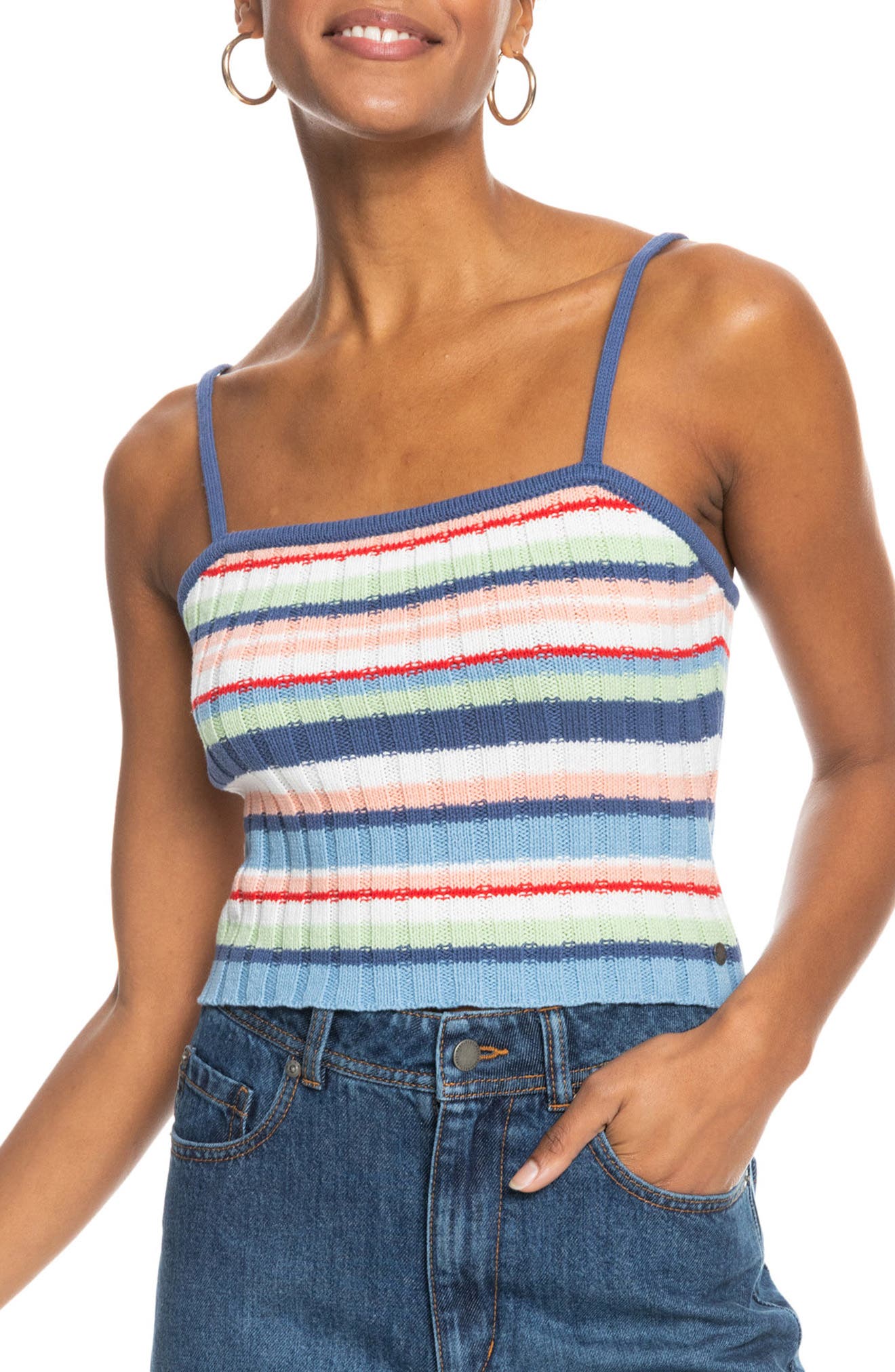 Roxy Dream Sign Stripe Crop Top (Women) | Nordstrom