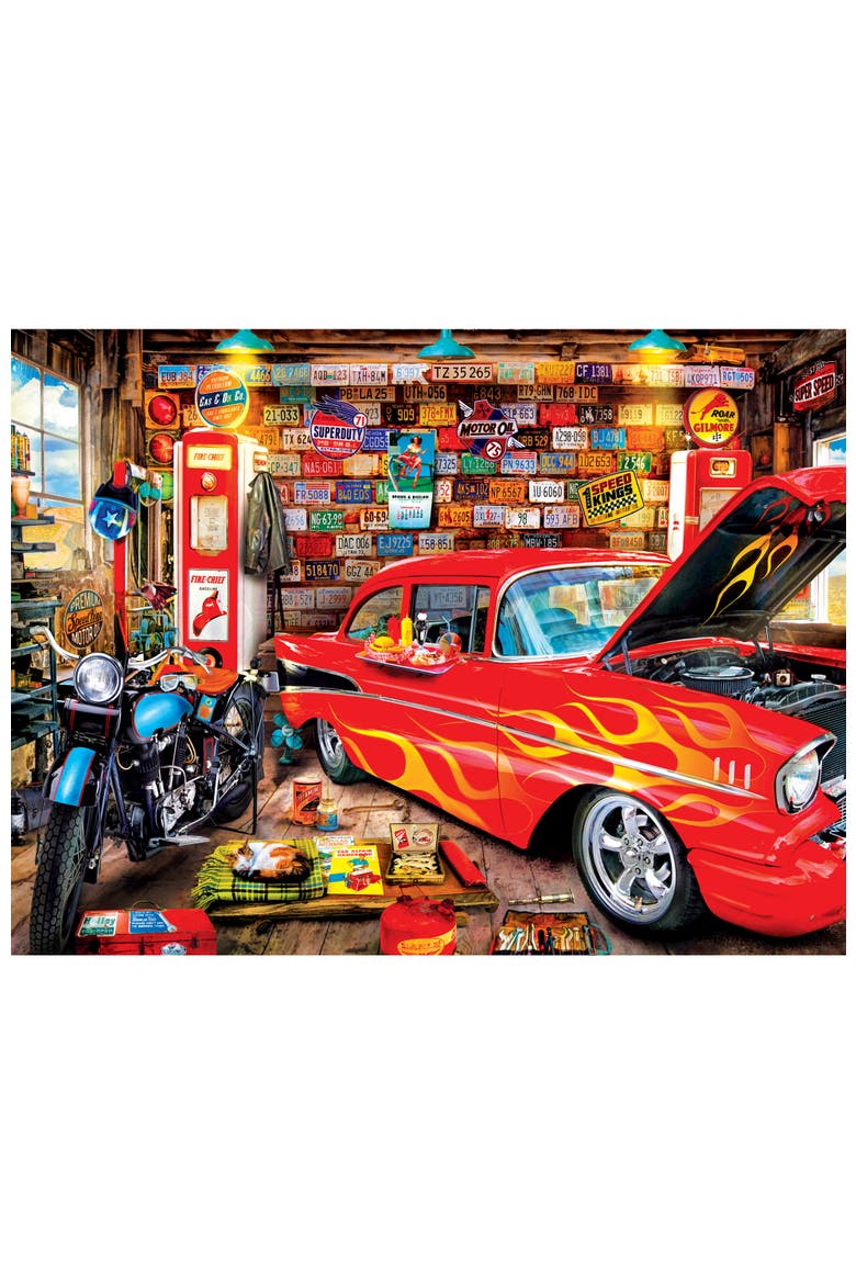 Retro Garage 750 Piece Jigsaw Puzzle, Alternate, color, Multicolor