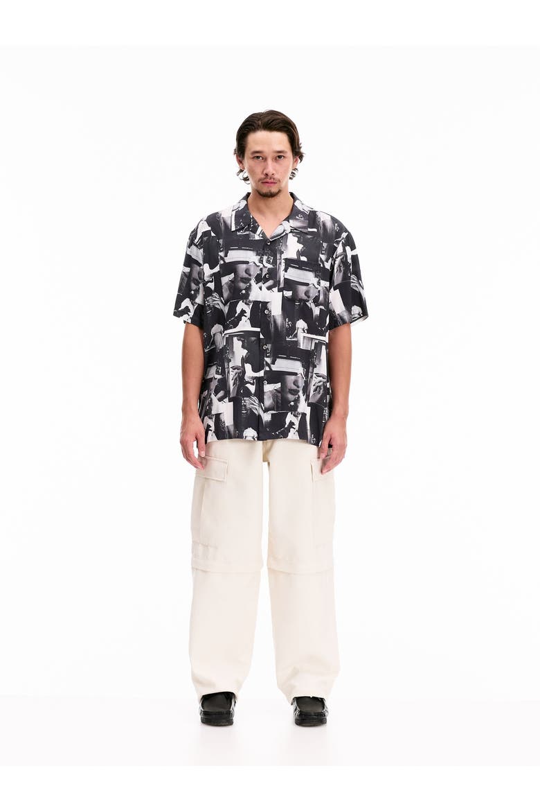 Printed Still Shirt, Alternate, color, Black