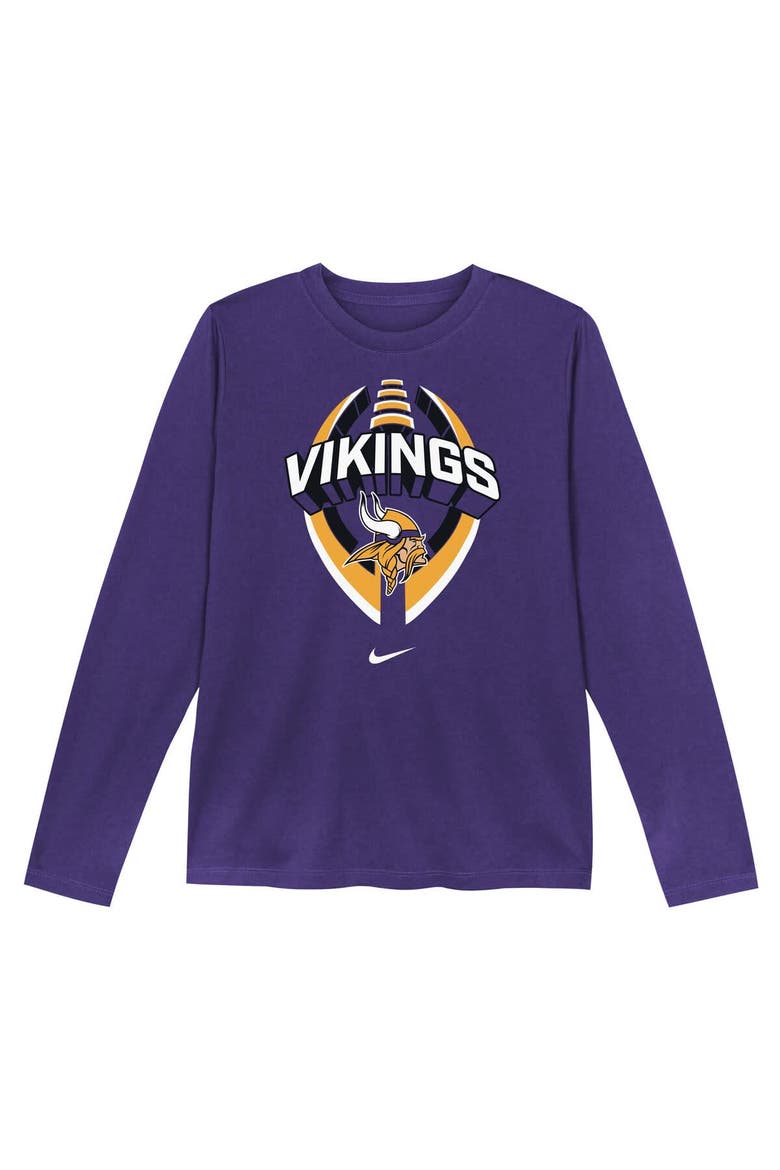 Toddler Nike   Purple Minnesota Vikings Primetime Legend Icon Long Sleeve Performance T-Shirt, Alternate, color, Purple