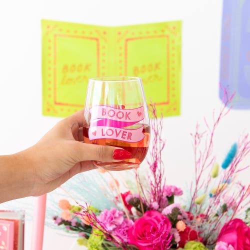 Jollity & Co Book Club Wine Glass In Book Lover
