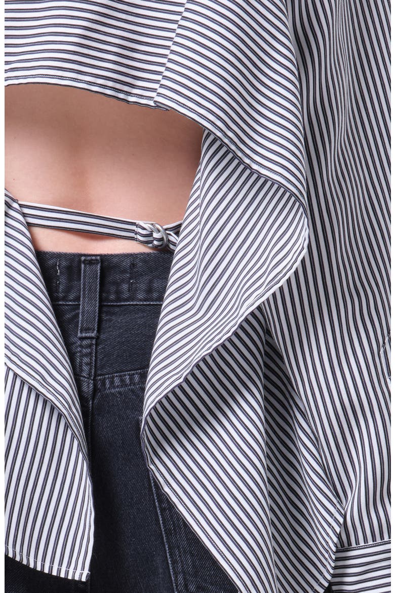 Theo Stripe Crop Back Shirt, Alternate, color, SOLENE STRIPE