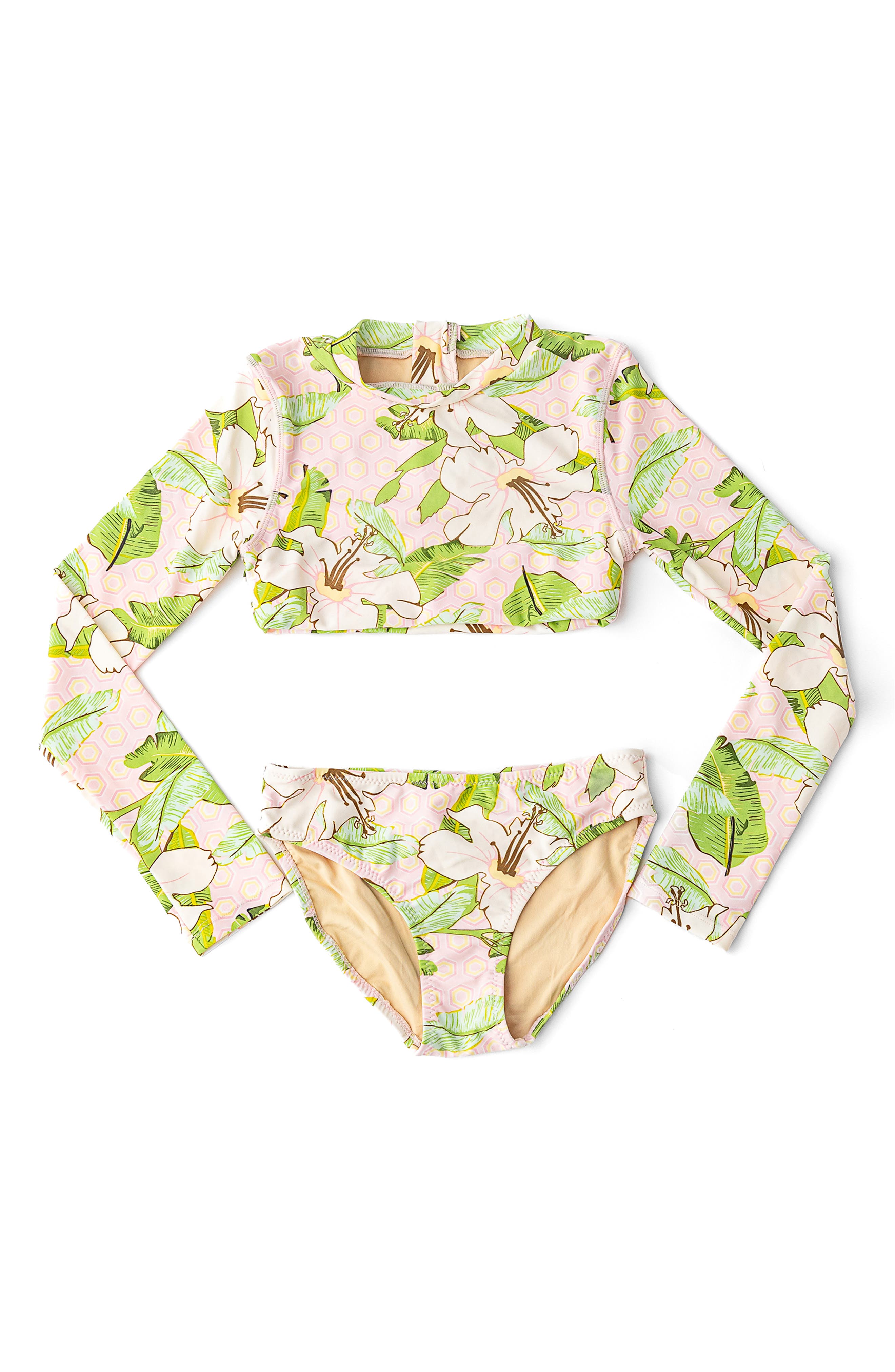 Shade Critters Kids' Hibiscus Botanical UPF 50+ 2-Piece Bikini