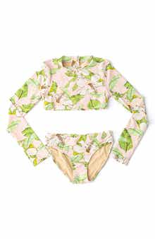 Shade Critters Kids' Hibiscus Botanical UPF 50+ 2-Piece Bikini