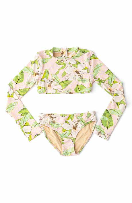 Shade Critters Kids' Hibiscus Botanical UPF 50+ 2-Piece Bikini