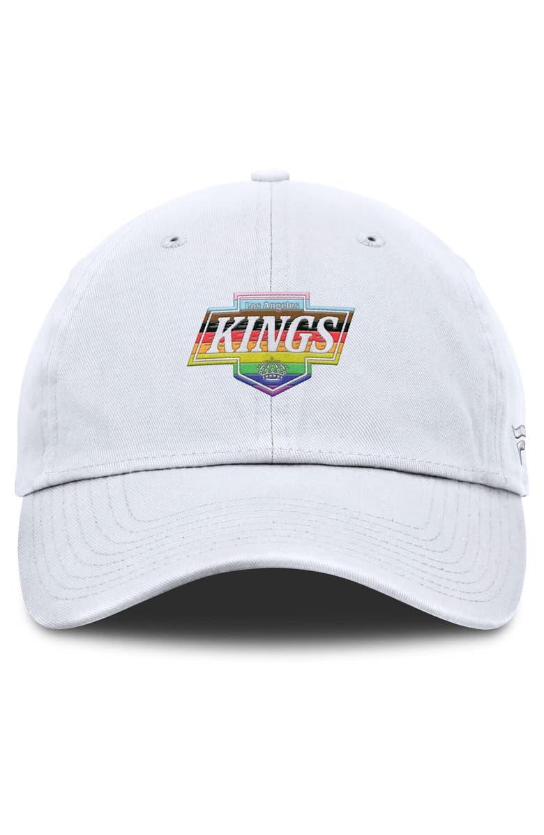 FANATICS Men's Fanatics White Los Angeles Kings PRIDE Adjustable Hat, Alternate, color, White