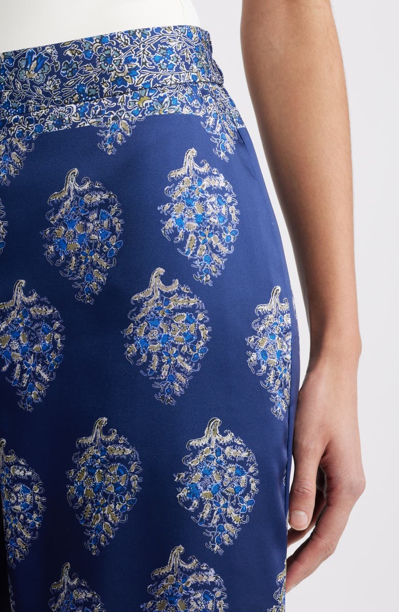 KOBI HALPERIN Josie Print Wide Leg Pants, Alternate, color, Indigo Multi