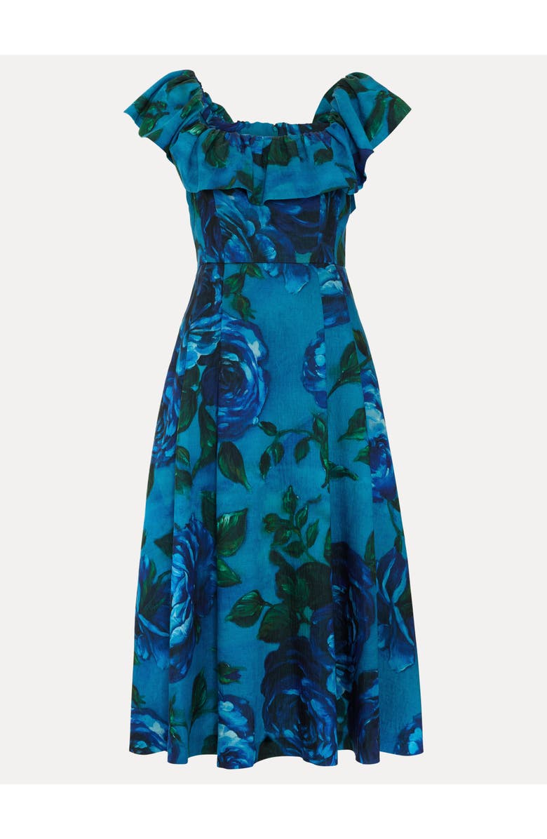 Phase Eight Brianne Floral Midi Dress, Alternate, color, Blue
